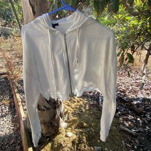 White cropped jacket